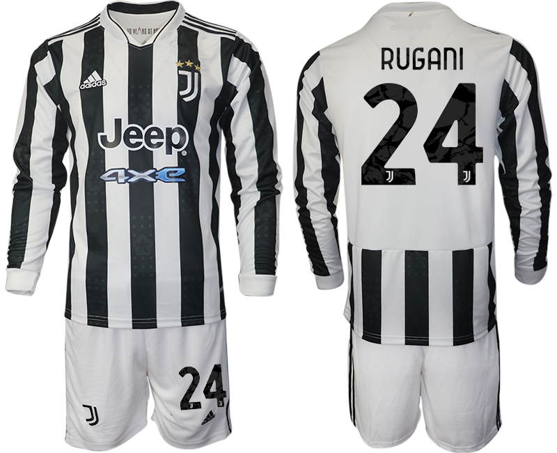 Men 2021-2022 Club Juventus home white Long Sleeve #24 Adidas Soccer Jersey->juventus jersey->Soccer Club Jersey